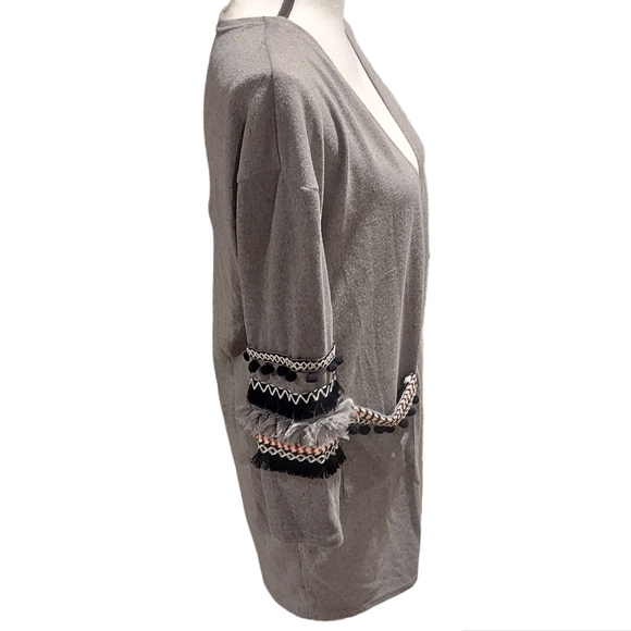Andthewhy cardigan womens small gray - Picture 2 of 5